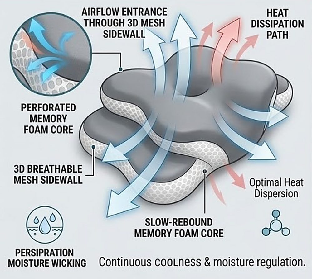 Breathable air-flow fabric